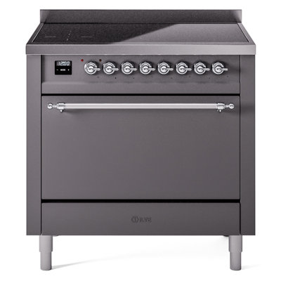 ILVE Nostalgie II Series 36 inch Induction Range with 6 Induction Elements (Glass Door)