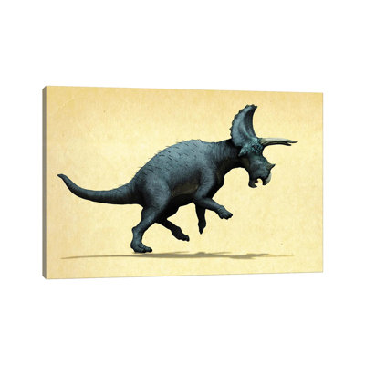 Lateral View of a Triceratops 1 Piece Wall Art on Canvas