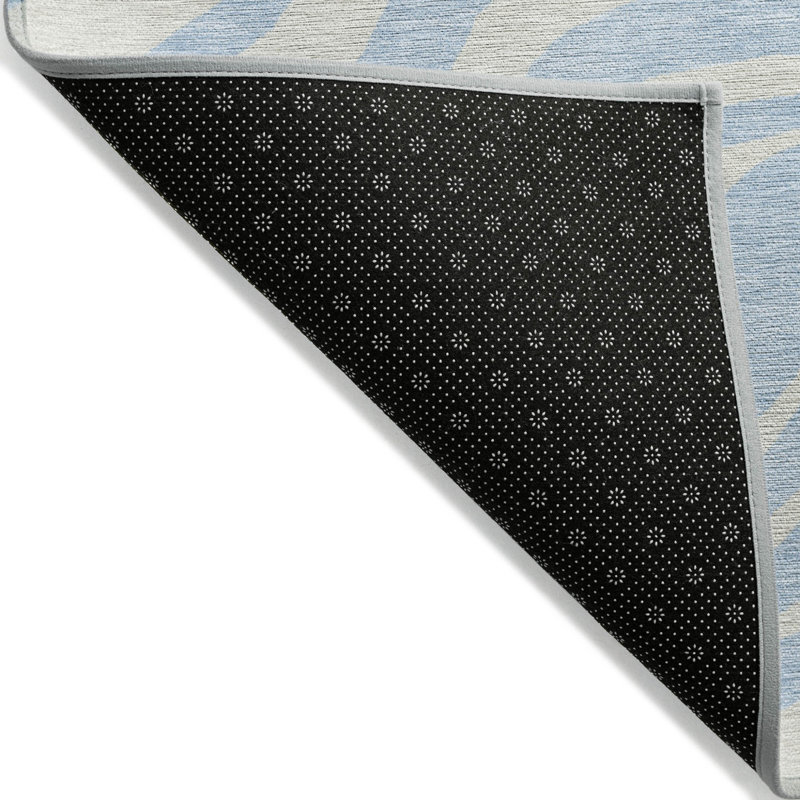 Tapis intérieur lavable à imprimé animal 3 pi x 5 pi bleu ciel