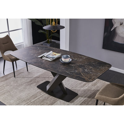 Metal Base Dining Table