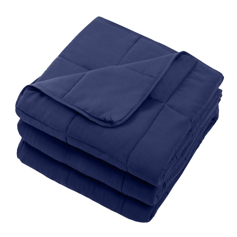 Jeté ultra doux et respirant, Lit double, Marine, 15 lb