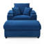 Chaise rembourrée avec repose-pieds Abegale-1025926527