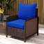 Coussin de chaise de patio et coussin, 4 bleu marine, bleu détente pour l'extérieur pour les chaises, repos confortable