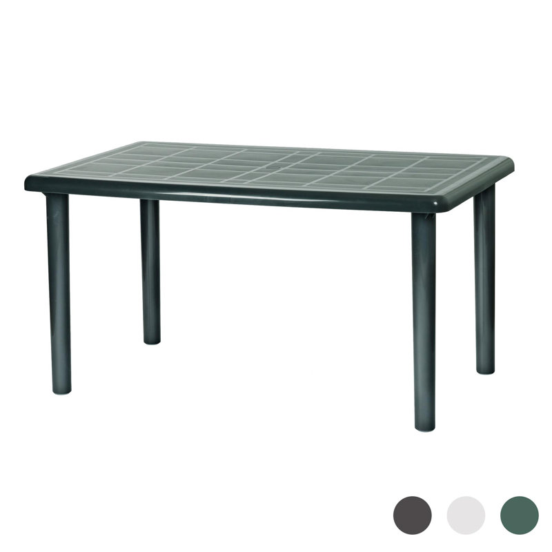 Rectangular Outdoor Dining Table , 90cm cm W 140cm cm D, Green