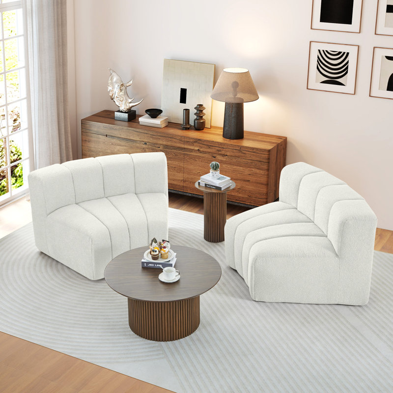 Canapé modulaire incurvé moderne, White