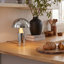 Venus Lampe de table à dôme moderne à intensité variable avec finition chromée argentée-132718532