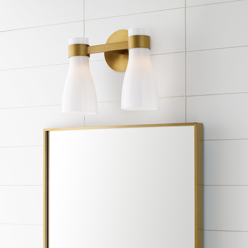 Dimmable Vanity Light, Clear, 2, Polished Nickel