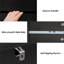 Tables de chevet 26 "avec prises USB et ports USB Arieyonna, 3 tiroirs, noir-1818178655