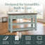 Console en bois de pin massif 48 po - table d'appoint moderne avec 3 tiroirs de rangement et 2 tablettes, design rétro brun pour le salon ou le couloir-129021072