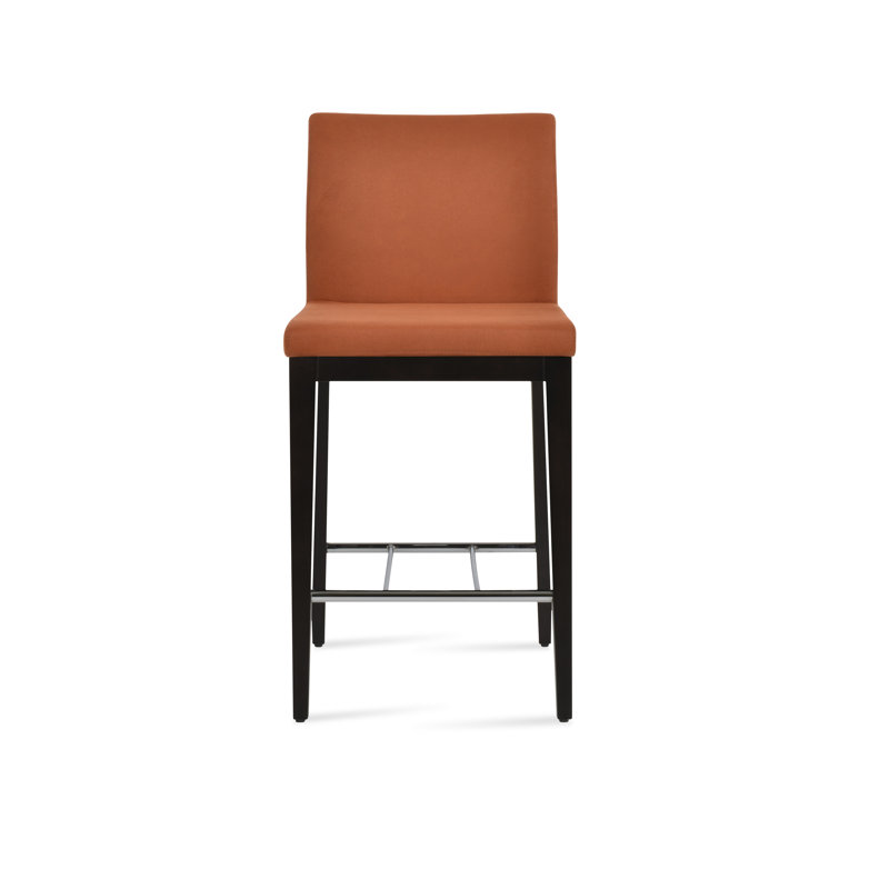 Tabouret de comptoir 24 po Aria, Wengé, Cognac
