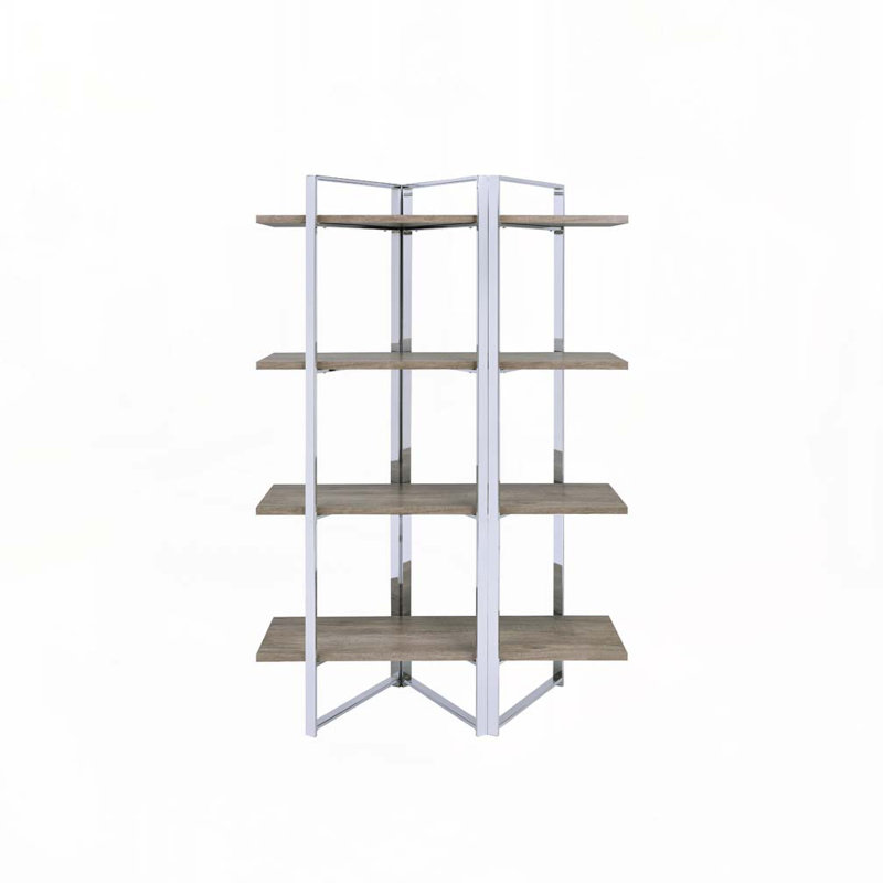 Libby Chrome Finish Bookshelf