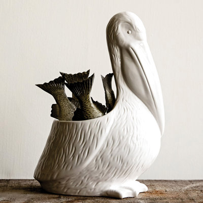 Ceramic Pelican Shaped Planter