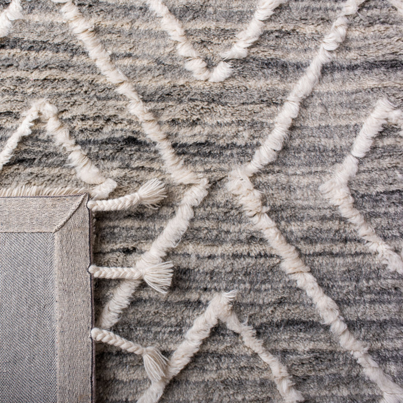 Powell Hand Tufted Wool Geometric Rug, Rectangle 4' x 6'