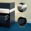 Commode 3 tiroirs à DEL pour tables de bout avec tables en acrylique et tables de chevet à DEL-529127533