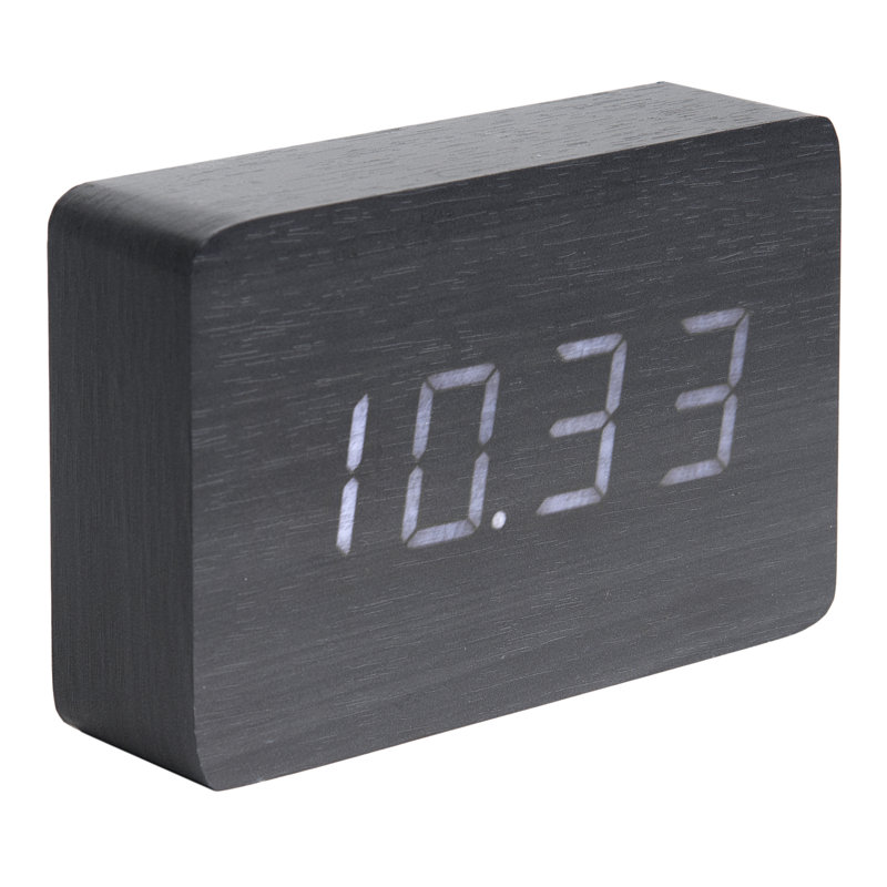 Digital Electric Alarm Tabletop Clock, Black
