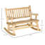 Chaise berçante en bois 2 personnes-618747630