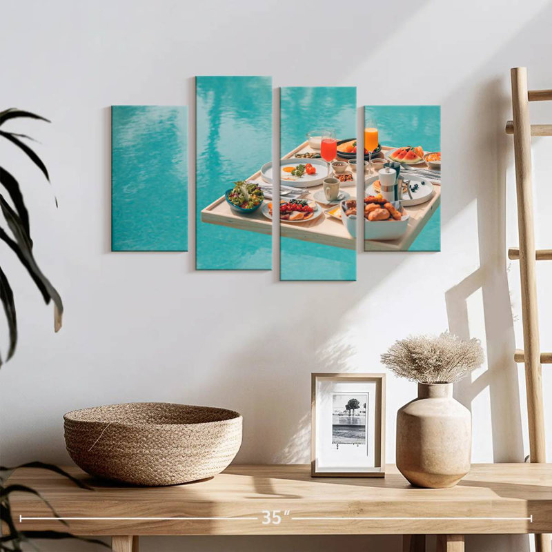 Floating Pool Breakfast, 14" H x 24" W