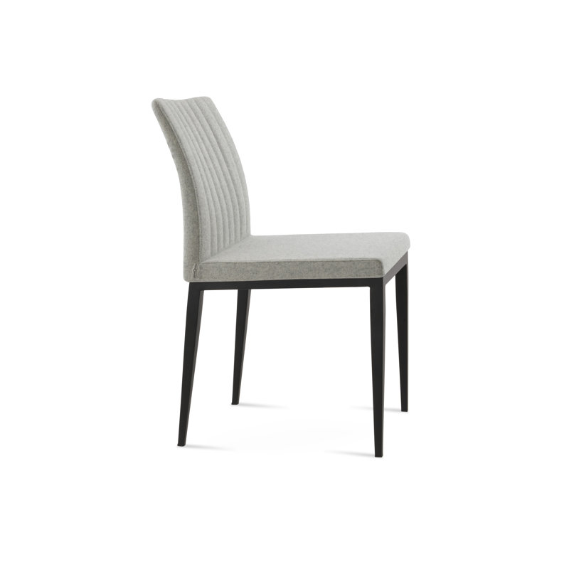 Chaise de salle à manger Zeyno, Gris foncé