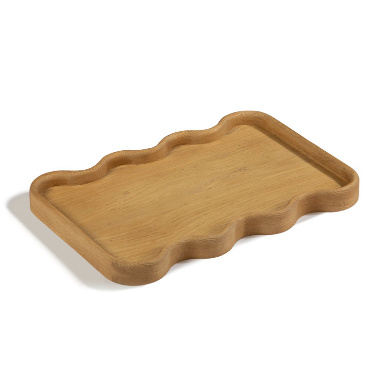 Plateau en bois massif Almandine, Brun, H 1,5 po x l 19,25 po x P 13,1 po