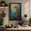 Striped Seahorse Coastal - Wrapped Canvas-2006091923-2006091927