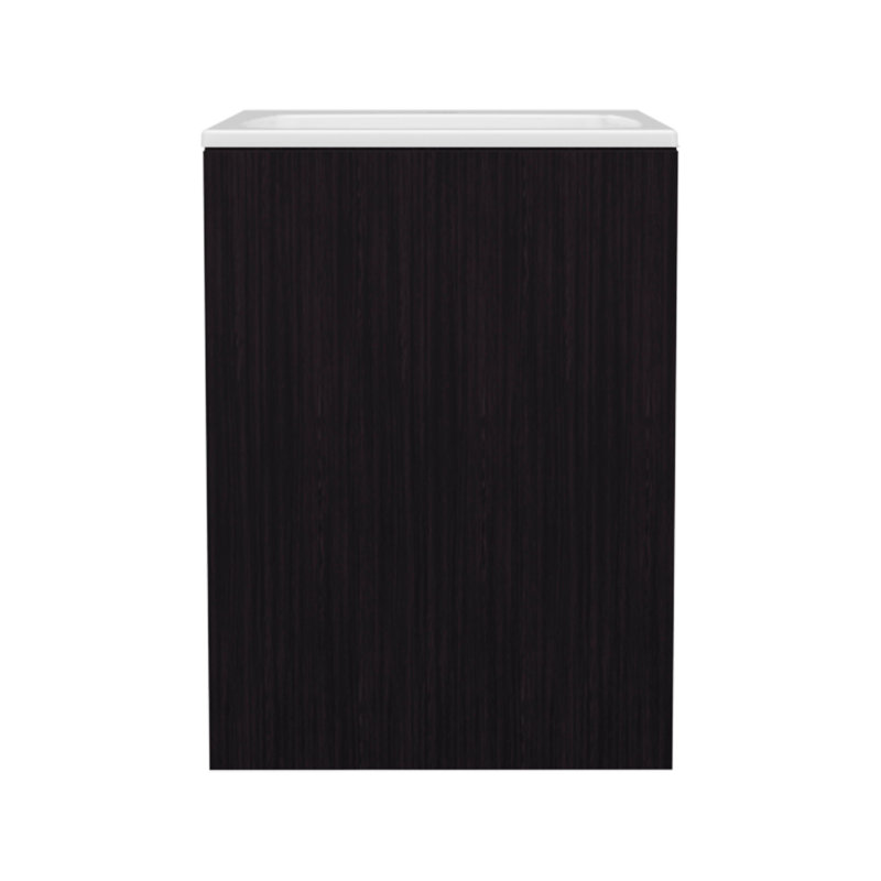 Armoire de salle de bain à 2 tablettes avec porte simple, Naturel