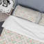 Damas vert et rose - ensemble de housse de couette abstrait - microfibre de polyester-2103328953