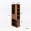 Grande armoire de rangement avec tiroirs et tablettes ouvertes, organisateur de bibliothèque autoportant pour salle de bain, chambre à coucher, salon