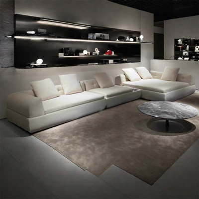 Beige with rock panel sofa coffee table combinatio