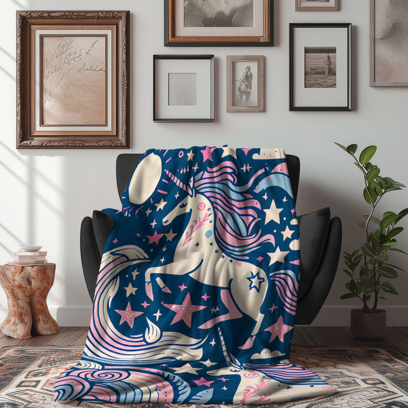 Jeté en sherpa bla 1 pièce Enchanted, L 60 po x L 80 po