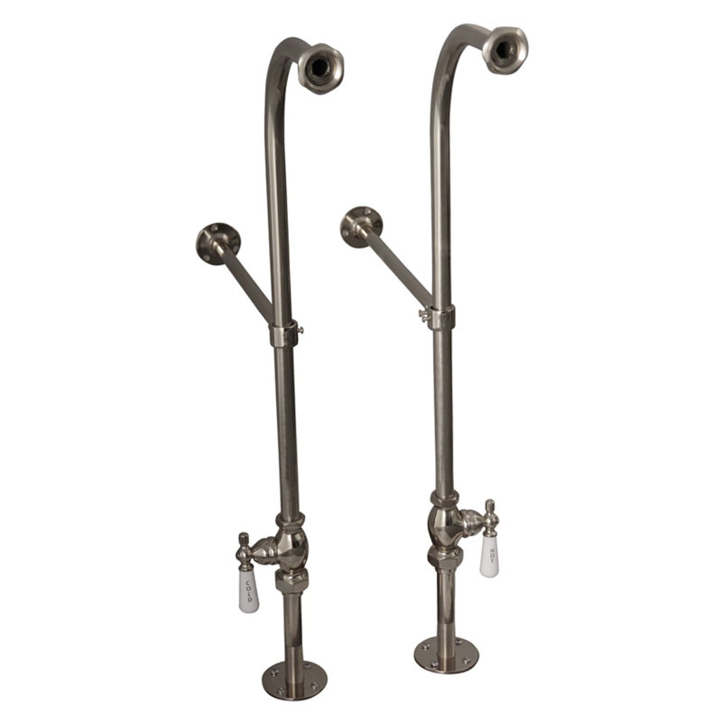 54'' x 30'' Soaking Cast Iron Bathtub, Polished Nickel