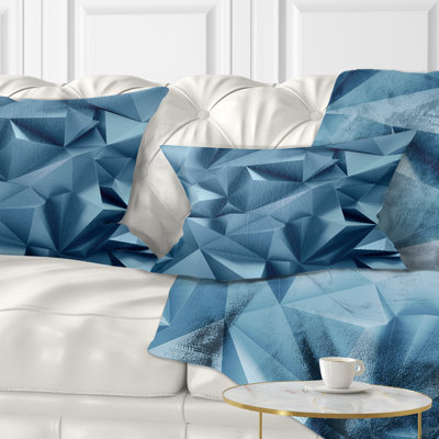 3D abstrait géométrique - coussin imprimé abstrait