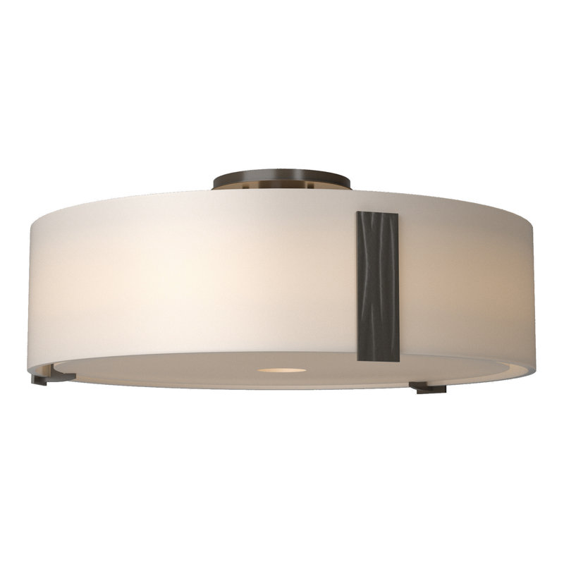 Impressions 3 - Light Semi Flush Mount, Dark Smoke, 7.2" H x 18.4" W x 18.4" D