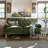 Pull Button Simple Modern Green Double Sofa