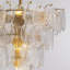 Luminaire suspendu de luxe à 9 lumières de style lustre en cristal de feuille d'or moderne