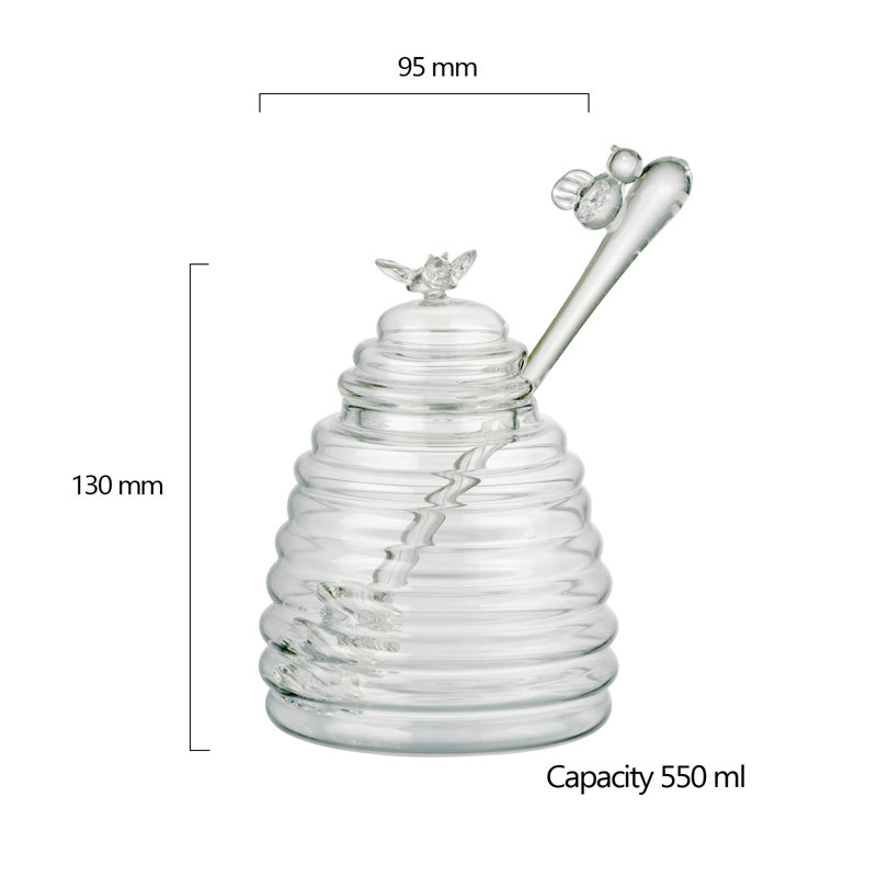 Glass Honey Pot