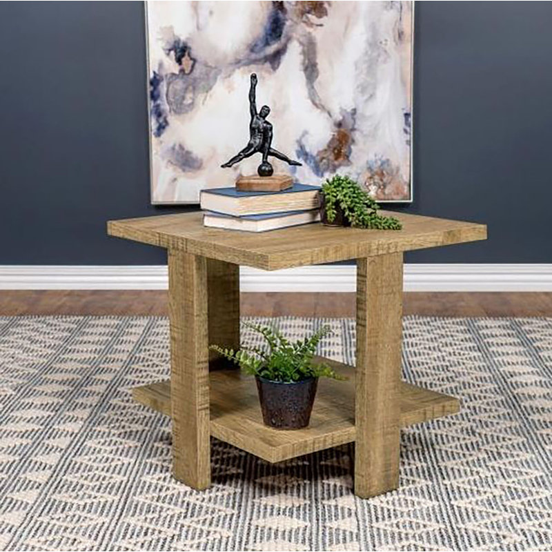 Table de bout carrée en bois d'ingénierie Groomg