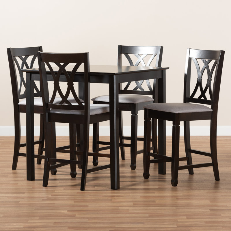 Sessums 4 - Person Four Leg Dining Set, Gray