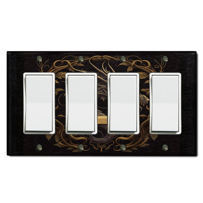 Copper Rust Patina Teal Print 4 - Gang Rocker Standard Wall Plate