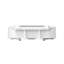 Siège de toilette rond surélevé à fermeture en douceur 3 po Ryse blanc brillant Ryse