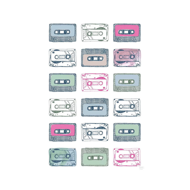 Cassettes - Print on Canvas, Wrapped Canvas, 101.6cm H x 66.04cm W x 3.81cm D