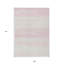 Tapis intérieur lavable rayé rose et ivoire 9 pi x 12 pi