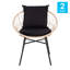 Chaise de patio moderne avec coussins Harleysville-1973885483