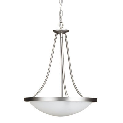 Luminaire suspendu en chrome brossé à 3 lumières Anmarie