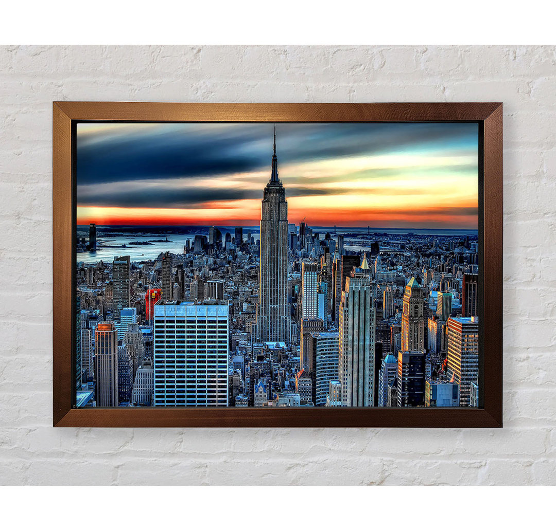 New York City On Top Of The World - Einzelne Bilderrahmen Kunstdrucke