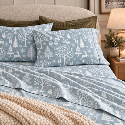 100% Turkish Cotton Flannel Christmas Sheet Sets
