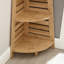 Tablettes d'angle en bois de bambou massif Ayden
