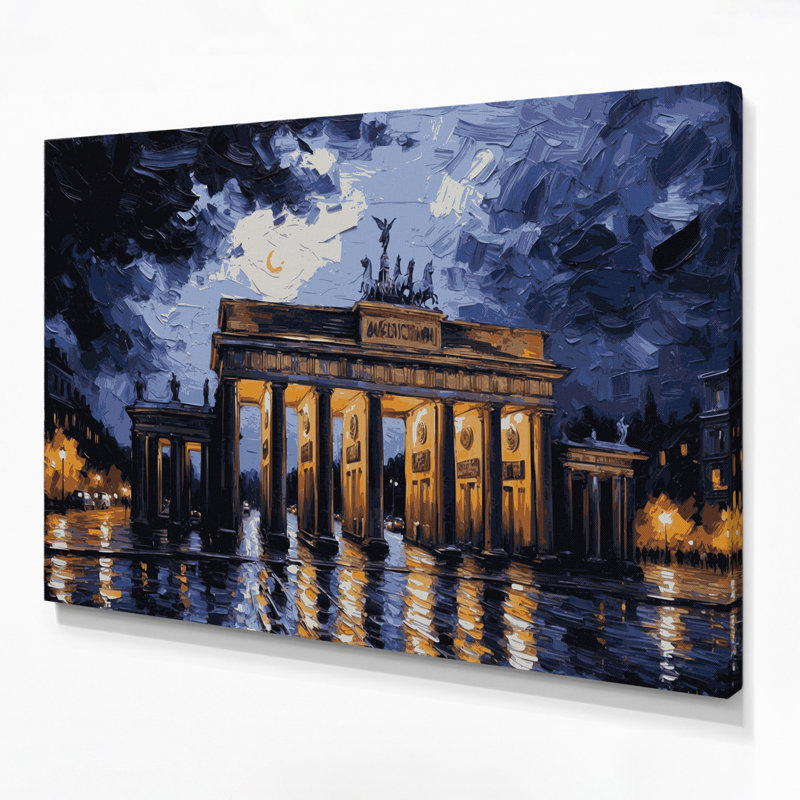 Cities Berlin Germany Gray Canvas Wall Art, 11" H x 14" W