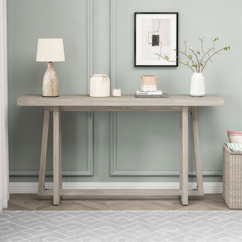Citium Rectangular Wood Console Table, Gray