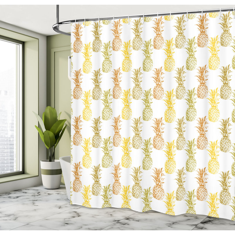 Shower Curtain with Hooks Included, 84" H x 69" W