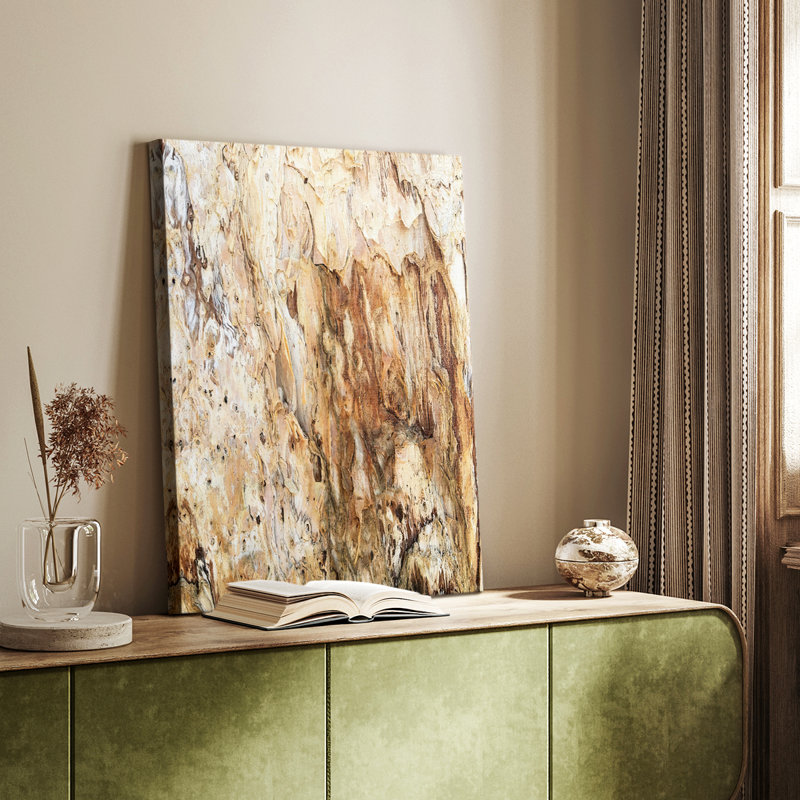 Tree Texture Triptych III -Custom Wrapped Gallery Cavas, 27" H x 18" W